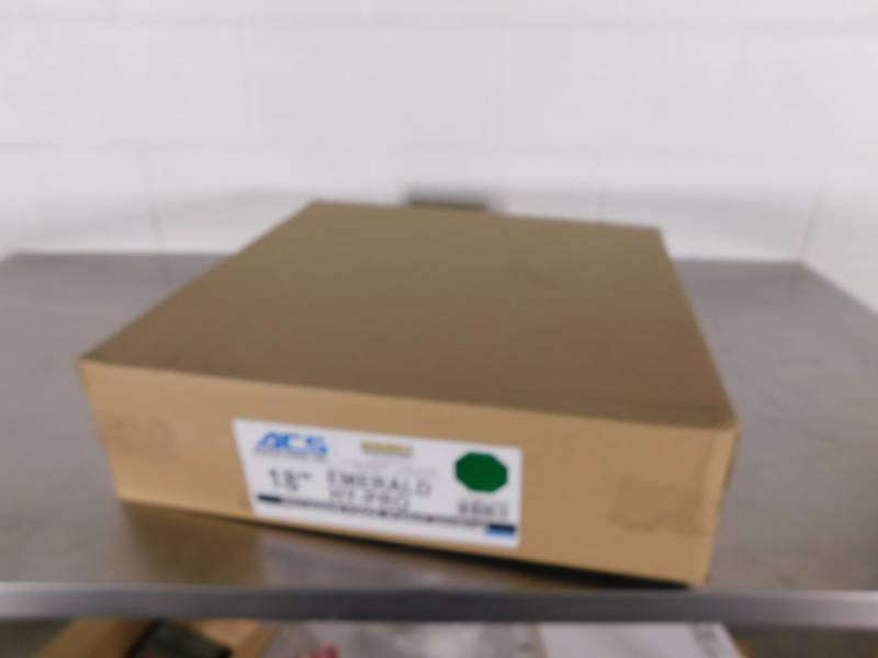 lot 3008 image: ACS Industeries 18 Emerald Hy-Pro Octagon Floor Pads