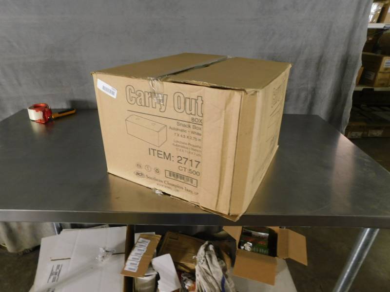 lot 3352 image: Case of Carry Out Snack Boxes