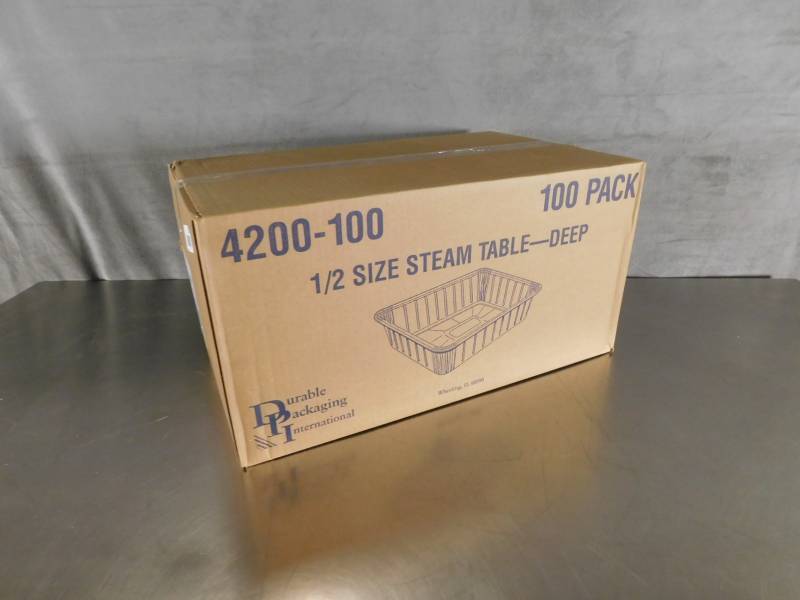 lot 3384 image: Durable Packaging International 12 Size Steam Table Pans Deep