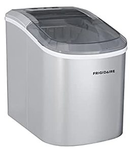 lot 62614 image: Frigidaire EFIC206-TG-SILVER Compact Ice Maker, 26 lb per Day, Silver