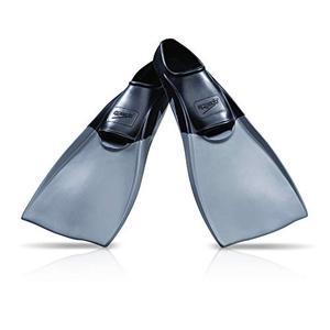 lot 62922 image: Speedo unisex Rubber Long Blade training swim fins, BlackGrey, XL - Men s Shoe size 10-11 Women Shoe 11.5-12.5 US