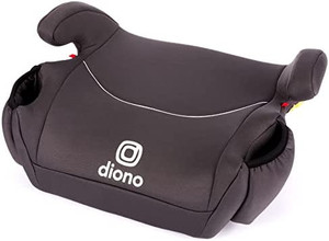 lot 62927 image: Diono Solana, No Latch, Backless Booster Car Seats, Lightweight, Machine Washable Covers, Cup Holders, Charcoal Gray
