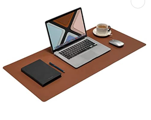 lot 62942 image: Desk Pad Blotter,Wolaile 36x17 in Large PU Leather Mouse Pad,Waterproof Non-Slip Writing Desktop Protector Mat,Office Desk Accessory,Brown
