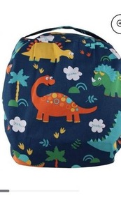lot 62963 image: Kids Bean Bag, Toy Storage Bag, Kids Stuffed Animal Storage Bean Bag Chair Cover, Canvas Stuffed Animal Storage Seat with Zipper 24 Inch  for Organize Clothes ,Toys and Daily Necessities,Dinosaur (Broken ZIPPER)