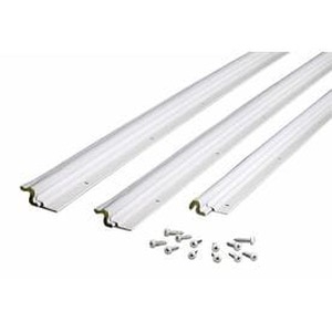lot 62998 image: M-D 91850 36 X 84 White Compression Weatherstrip With Aluminum Stop Door Jamb Kit