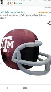 lot 63005 image: Fabrique Innovations NCAA Unisex Inflatable Lawn Helmet