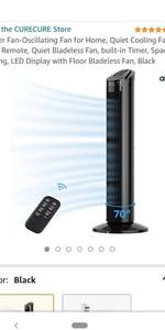 lot 63018 image: Tower Fan-Oscillating Fan for Home, Quiet Cooling Fan with Remote