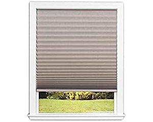 lot 63026 image: Redi Shade No Tools Easy Lift Trim-at-Home Cordless Pleated Light Blocking Fabric Shade Natural, 30 in x 64 in, (Fits windows 19 in - 30 in) (B0126EUD1I)