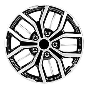 lot 63030 image: Pilot Automotive WH142-16S-B 16 Inch Universal Hubcap Wheel Covers for Cars Fits Toyota, Volkswagen, Chevy, Chevrolet, Honda, Mazda, Dodge, Ford and Others, Super Sport Black and Silver, Set of 4