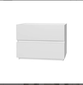 lot 63068 image: Woodtalks stackable 2 drawer chest, white
