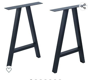 lot 63129 image: MBQQ 2 Pcs Furniture Legs Rustic Decory A Shape Table Legs,Heavy Duty Metal Desk Legs,Dining Table Legs,Industrial Modern, DIY Iron Bench Legs(H28��xW17.7��)