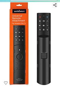 lot 63140 image: SofaBaton F2 Universal Remote Attachment for Amazon Fire TV Streaming Player with Power Volume and Mute Buttons (Updated 2021 Version, Alexa Voice Remote Not Included)