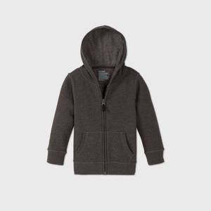 lot 63148 image: Toddler Boys Adaptive Abdominal Access Fleece Zip-Up Sweatshirt - Cat & Jack Gray 2T. BOX OF 6, ALL WITH TAGS