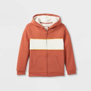 lot 63177 image: Cat & Jack- Orange Childrens Zip Up, Fur Lined Hoodie, M(810)