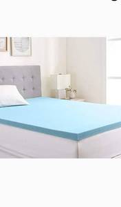 lot 63188 image: Amazon Basics Cooling Gel-Infused Firm Support Mattress Topper - Alternative Latex Foam - 2-inch - King
