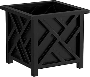 lot 63193 image: Trenton Gifts Chippendale Planters  Set of 2  Black