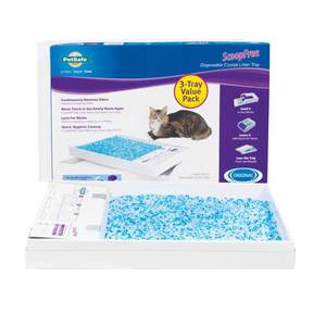 lot 63199 image: PetSafe ScoopFree Replacement Blue Crystal Litter Tray 3-Pack Easy Cleanup with Disposable Tray Includes Leak Protection and Low Tracking Litter