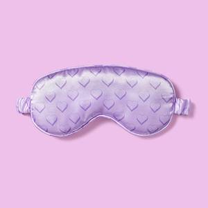 lot 63207 image: Sleeping Eye Mask - Light Purple Hearts - Stoney Clover Lane x Target. LARGE BOX FULL OF THESE. EXACT AMOUNT UNKNOWN