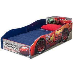 lot 63251 image: Delta Children DisneyPixar Cars Wooden Toddler Bed, Red