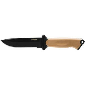lot 39094 image: Gerber Gear Prodigy Fine Edge Fixed Blade Knife Coyote Brown 31-003190