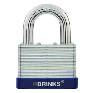 lot 39097 image: Brinks Laminated Steel Padlock 60mm Body with 1-316 Boron Shackle