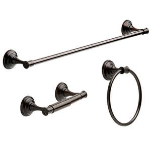 lot 39102 image: Better Homes & Garden Classic Towel Bar Toilet Paper Holder Towel Ring Oil Rubbed Bronze