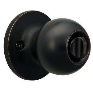 lot 39135 image: Hyper Tough Privacy BedBath Doorknob Ball Oil-Rubbed Bronze Finish