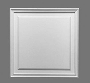 lot 38529 image: (3) Orac Decor  High Density Polyurethane Door Panel  Primed White  21-58in W x 21-58in H