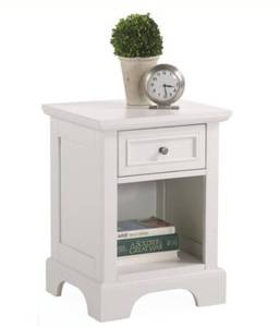 lot 38541 image: HOMESTYLES NAPLES OFF WHITE WOOD NIGHTSTAND