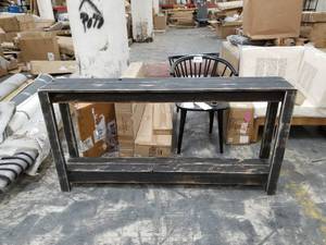 lot 38557 image: BLACK CONSOLE TABLE 60 X 10