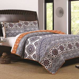 lot 38566 image: King Size Medina Saffron Quilt Set by Greenland Home Fashions