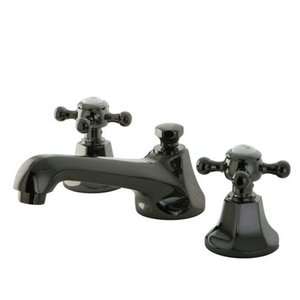 lot 38606 image: Kingston Brass Water Onyx Widespread Bathroom Faucet with Brass Pop-Up Drain