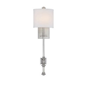 lot 38612 image: Savoy House 9-7140-1-SN Devon 1 Light Sconce (8 W x 27 H) (2BOXES)