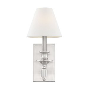 lot 38625 image: Savoy House 9-0700-1-SN Washburn 1 Light Sconce (7 W x 15 H)