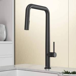 lot 38632 image: Vigo Vg02031 Parsons 1.8 GPM Single Hole Pull Down Kitchen Faucet - Black