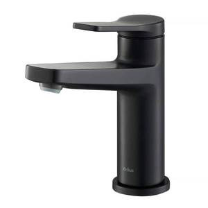 lot 38634 image: Indy Single Handle Bathroom Faucet in Matte Black
