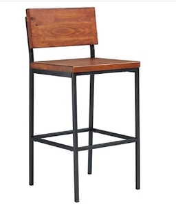 lot 38585 image: PROGRESSIVE FURNITURE WOOD METAL BAR STOOL, 1PC