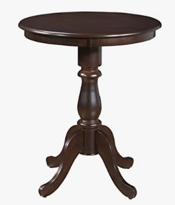 lot 38599 image: Carolina Chair & Table A3630B-ESP Counter Height Bar Table, 30 Inch, Espresso RETAIL $209.99