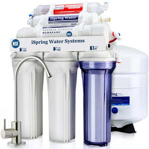 lot 38517 image: iSpring RCC7AK NSF Certified 75 GPD 6-Stage Reverse Osmosis System pH Alkaline Remineralization RO Water Filter System Under Sink Superb Taste Drinking Water Filter