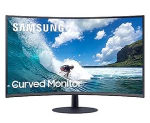 lot 38519 image: For Parts or Repair Only SAMSUNG 32-inch T55 Series - 1000R Curved Monitor 75Hz, 4ms, 1080p (LC32T550FDNXZA)
