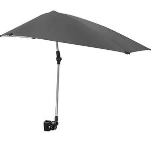 lot 38806 image: SPORT BRELLA VERSA BRELLA SPF 50 ADJUSTABLE UMBRELLA W UNIVERSAL CLAMP, GRAY