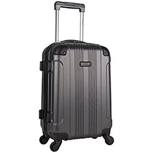 lot 38871 image: Kenneth Cole Reaction Out Of Bounds Luggage Collection Lightweight Durable Hardside 4-Wheel Spinner Travel Suitcase Bags, Charcoal, 20-Inch Carry On (B004TNOAXW)