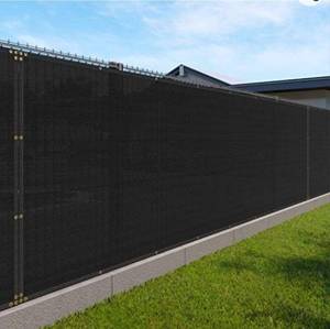 lot 38878 image: BLACK VINYL PRIVACY FENCE COVERS CHAIN LENGTH FENCING