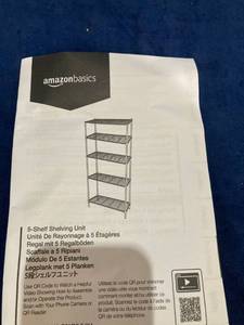 lot 38886 image: 5 SHELF SHELVING UNIT CHROME
