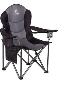 lot 38934 image: COASTRAIL OUYDOOR CAMPING CHAIR W 3 POSITION, GREY & BLACK, 1PC
