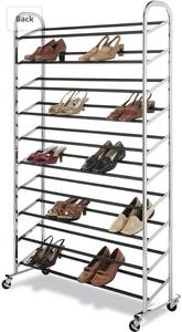 lot 38939 image: WHITMOR 50 PAIR CHROME SHOE TOWER