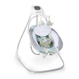 lot 38944 image: Ingenuity SimpleComfort Multi-Direction Compact Baby Swing with Vibrations - Everston