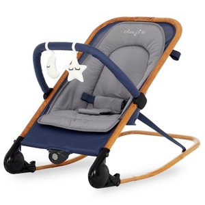 lot 38706 image: Dream on Me Rock with me 2-in-1 Rocker and Stationary Seat Compact Portable Infant Rocker- New born to 20 Lbs. with Removable Toy Bar & Hanging Toy Comforting Rocking Chair
