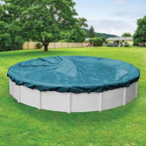 lot 38715 image: Robelle 12-Year Galaxy Round Winter Pool Cover 28 ft. Pool