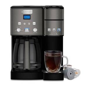 lot 38718 image: Cuisinart - Coffee Center 12-Cup Coffee Maker and Single Serve Brewer - Black Stainless